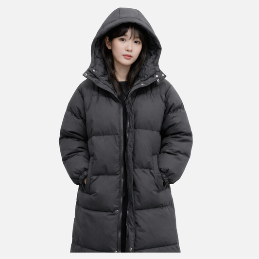 Kobieta pikowana ciepła kurtka