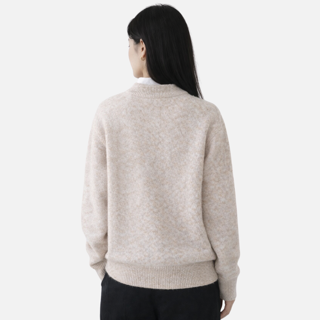 Damski sweter z kaszmiru z okrągłym dekoltem