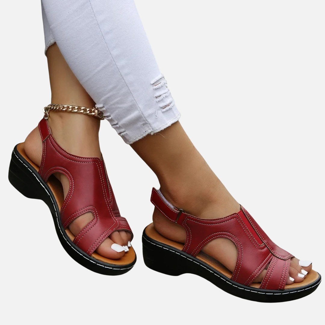 Damskie Sandały na Koturnie – Wygodne Buty Letnie z Zapięciem na Rzep