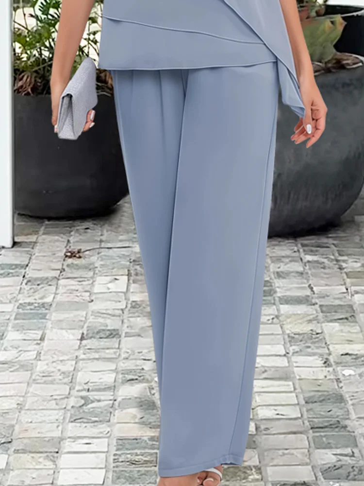 Fioletowy | Elegancki, letni komplet damski 3