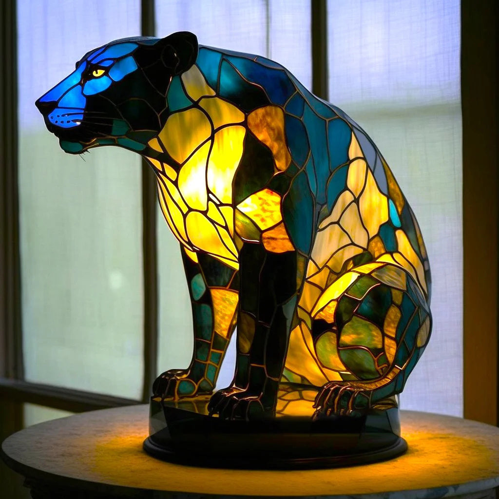 Lumo Lampka Stołowa | Witrażowy Design, Ciepłe Światło, USB 15