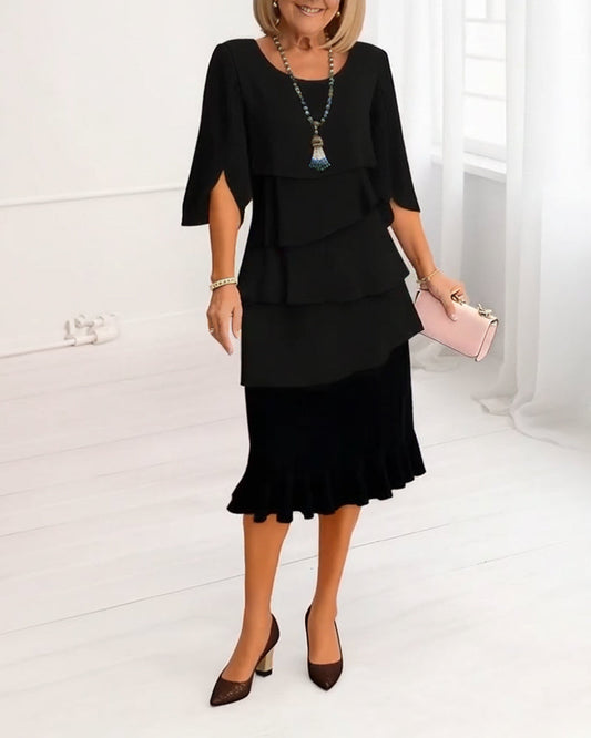 Patricia | Elegancka i wygodna sukienka z falbanką 1