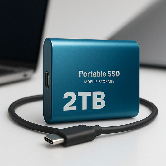 Wexo Zewnętrzny Dysk SSD | 2TB, USB-C, Szybki Transfer 1050MB/s 1