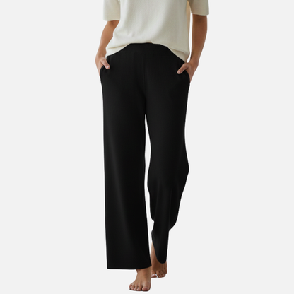 Długie spodnie damskie z lnu