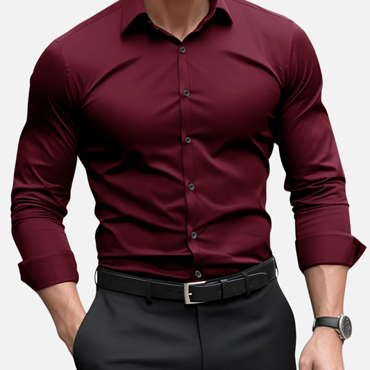 Męska Koszula Wizytowa Slim Fit – Elegancka Koszula z Długim Rękawem