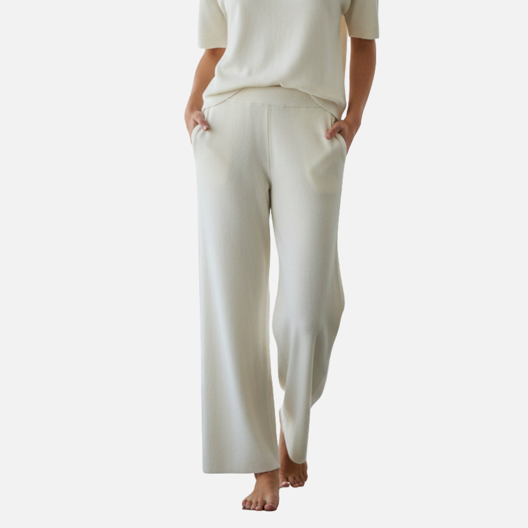 Długie spodnie damskie z lnu