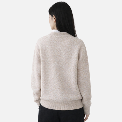 Damski sweter z kaszmiru z okrągłym dekoltem