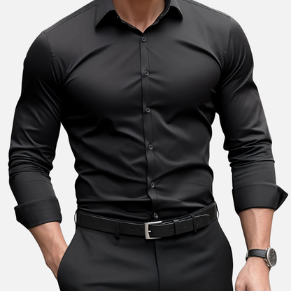 Męska Koszula Wizytowa Slim Fit – Elegancka Koszula z Długim Rękawem