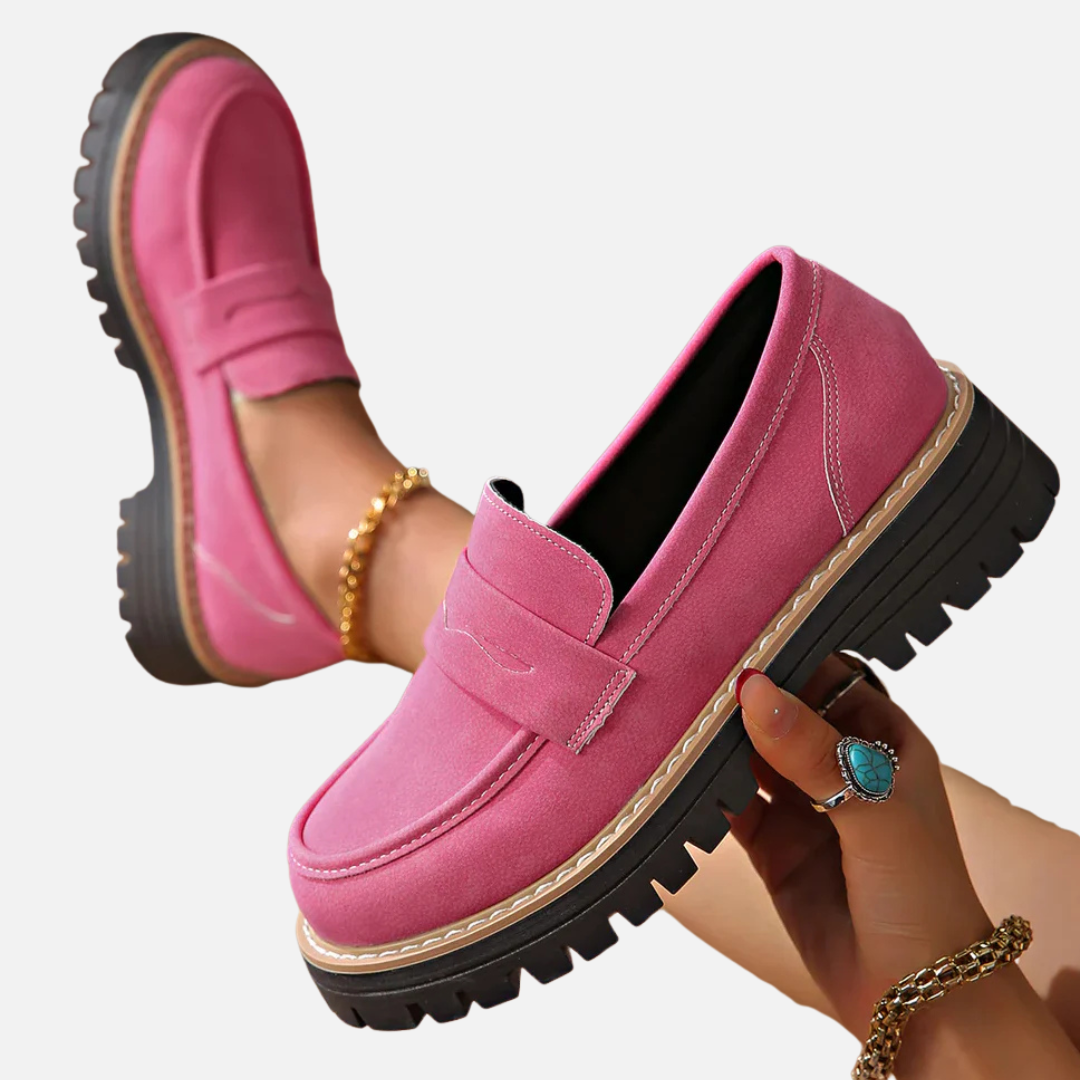 Kinga | Damskie Mokasyny na Platformie z Grubą Podeszwą