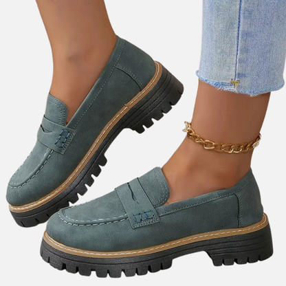 Kinga | Damskie Mokasyny na Platformie z Grubą Podeszwą