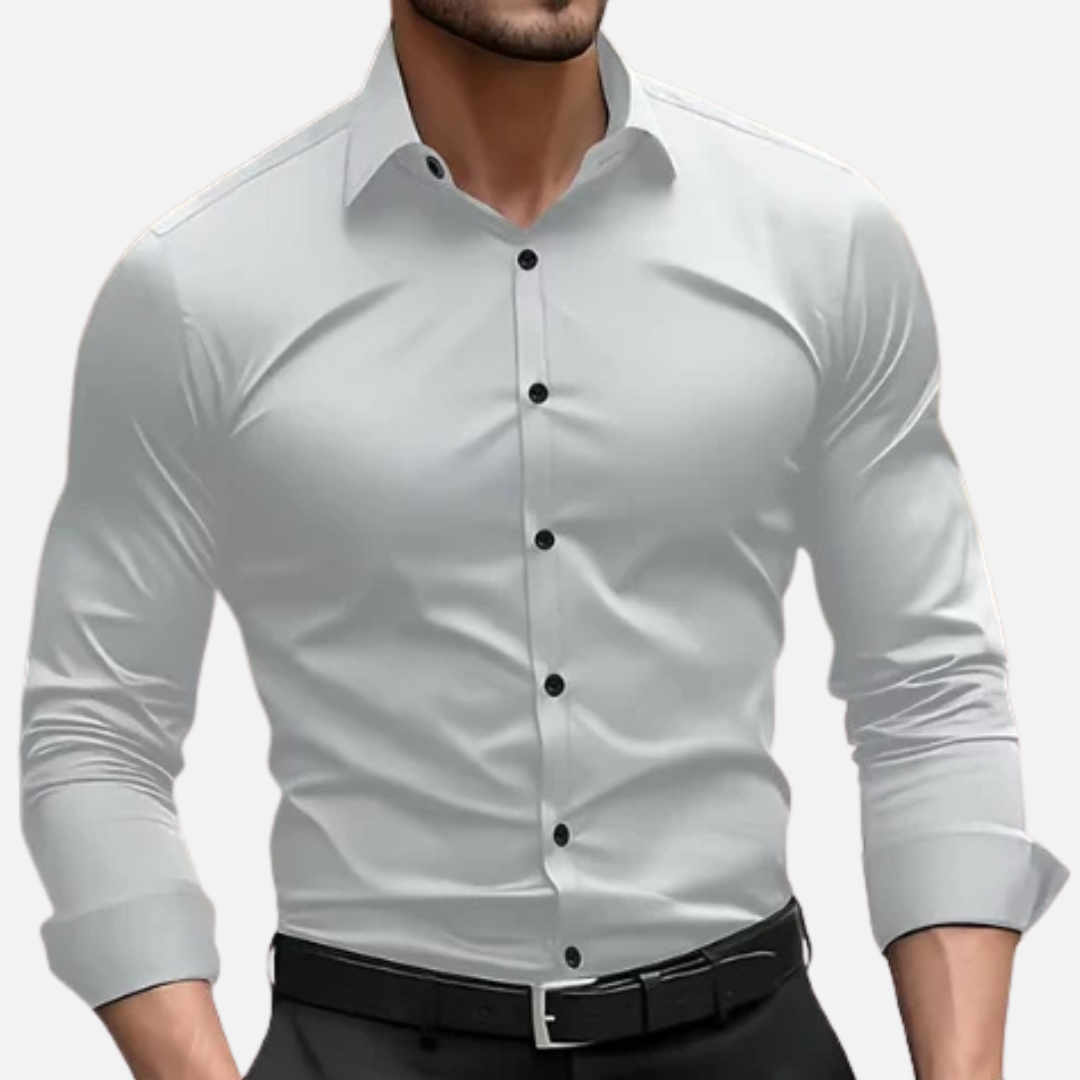 Męska Koszula Wizytowa Slim Fit – Elegancka Koszula z Długim Rękawem