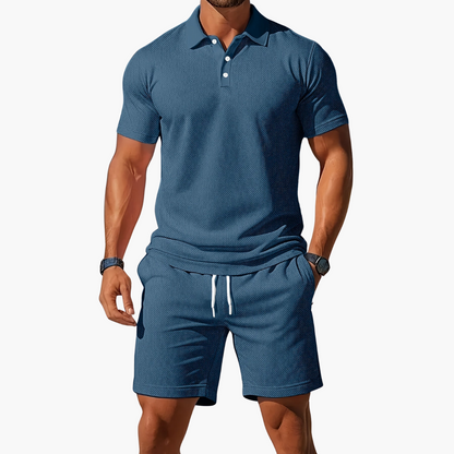 Adam | Koszulka polo męska, spodenki, zestaw casualowy 3