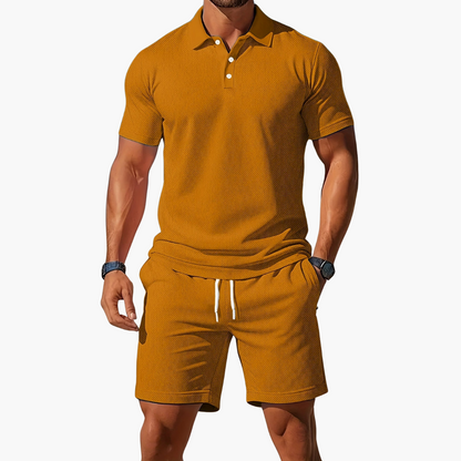 Adam | Koszulka polo męska, spodenki, zestaw casualowy 8