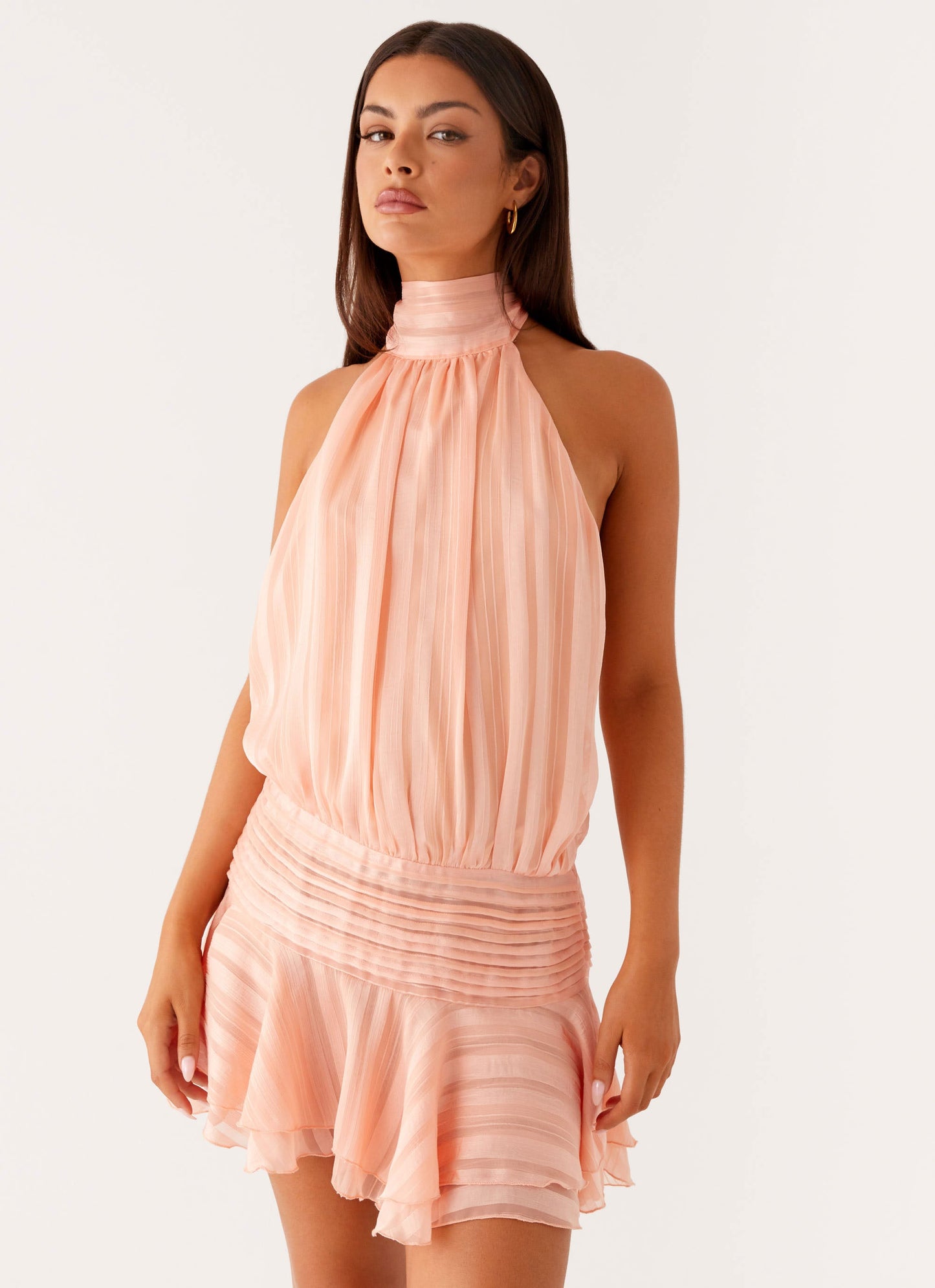 Barret | Elegancka mini sukienka z dekoltem halter 10