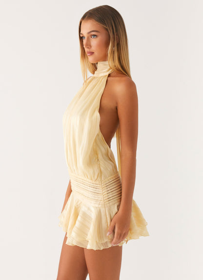 Barret | Elegancka mini sukienka z dekoltem halter 6