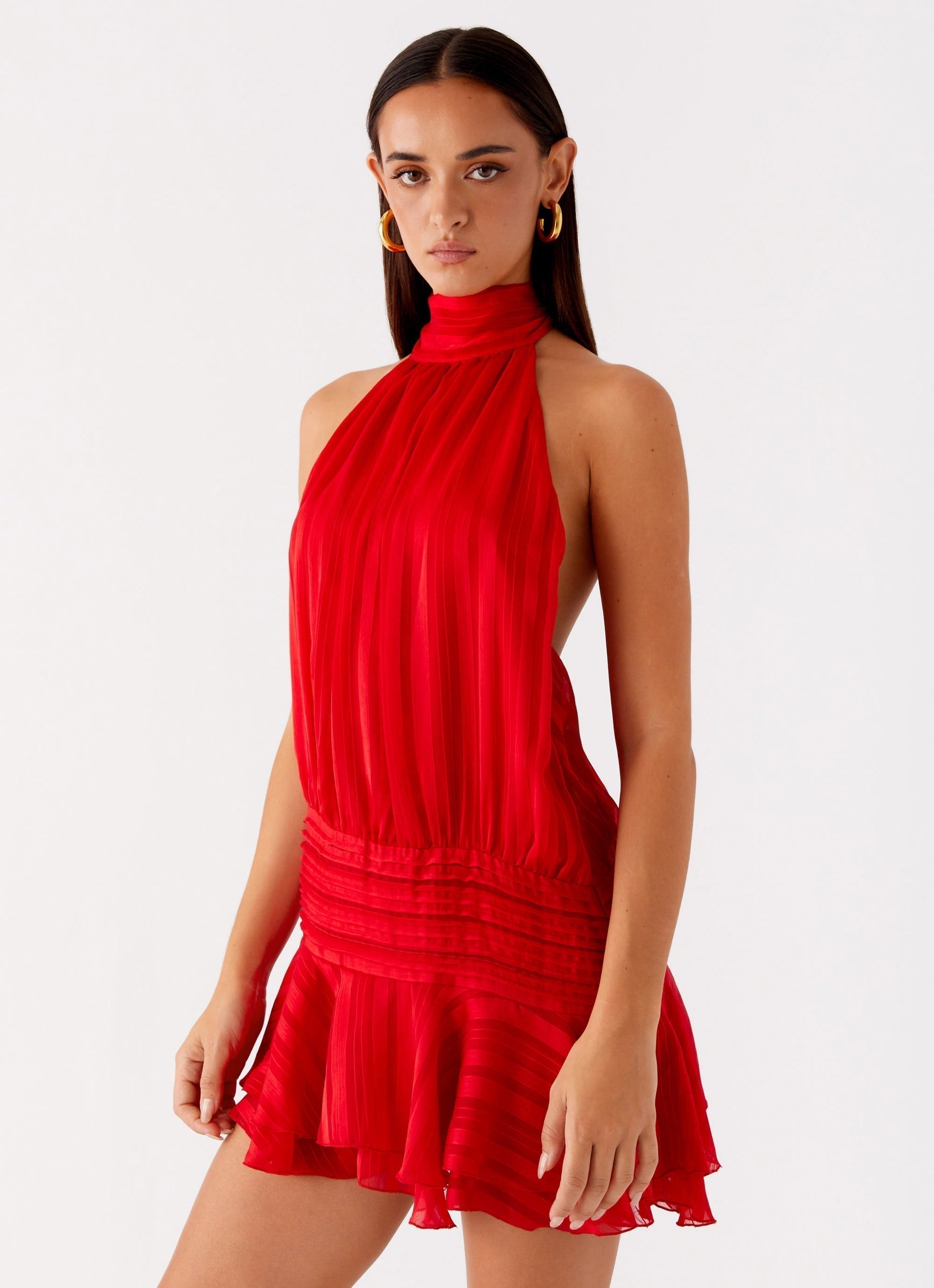 Barret | Elegancka mini sukienka z dekoltem halter 9