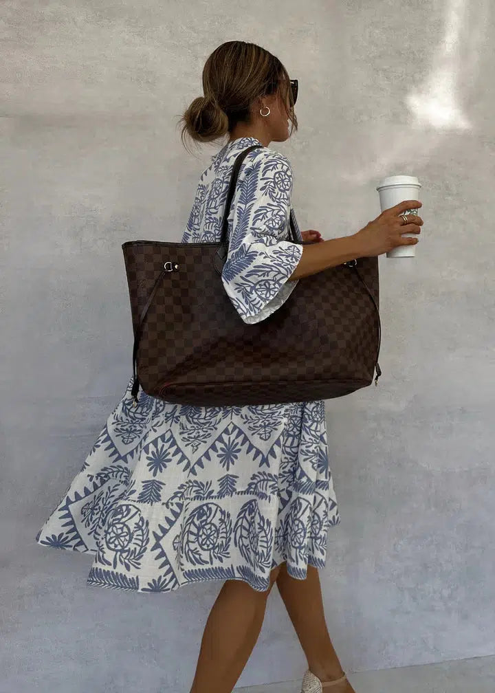 Bethany | Damska sukienka mini w stylu boho z długim rękawem i wzorem 3