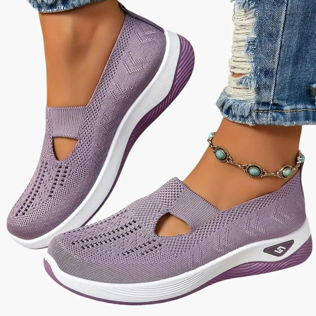 Damskie buty ortopedyczne z wsuwaną konstrukcją i amortyzowaną wkładką 3