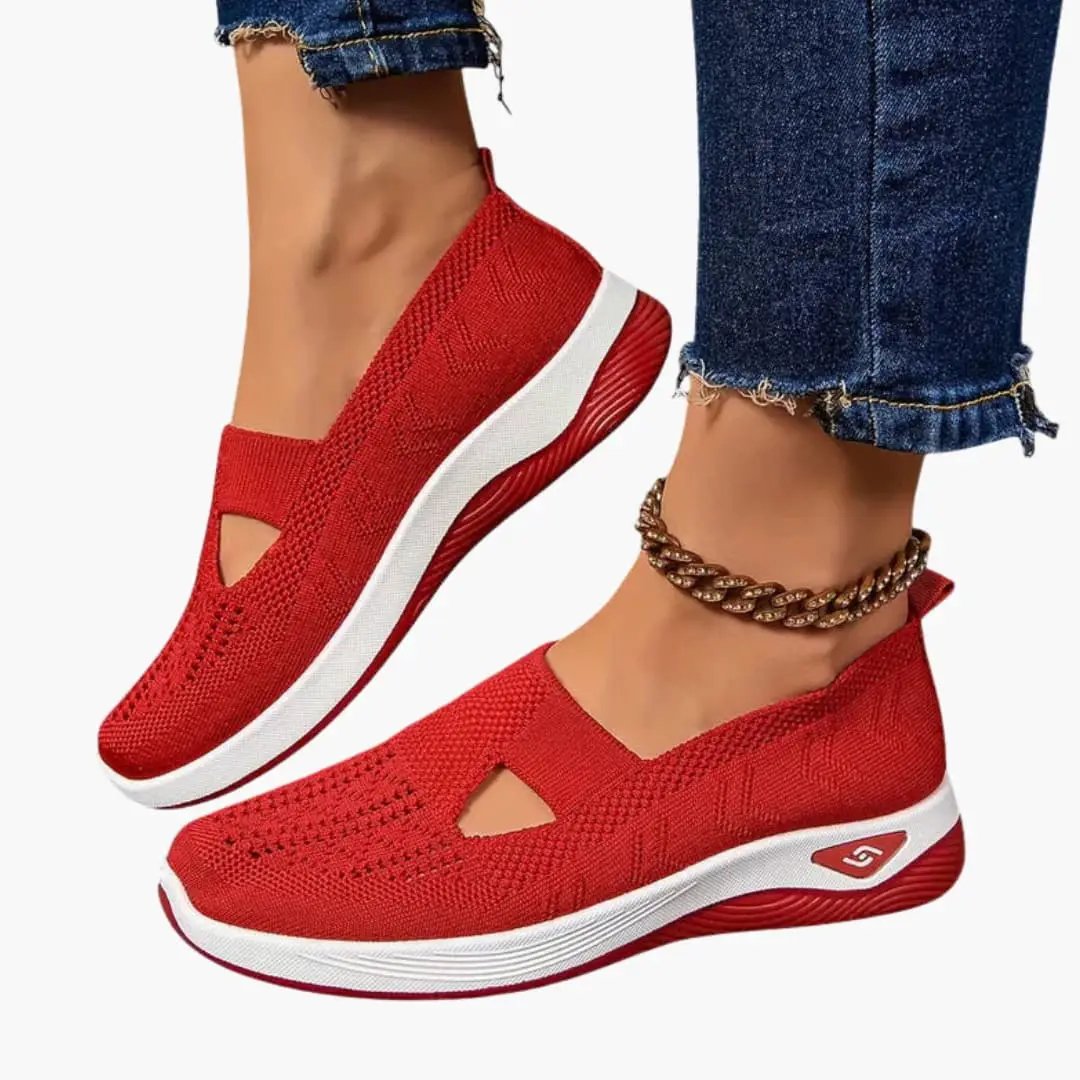 Damskie buty ortopedyczne z wsuwaną konstrukcją i amortyzowaną wkładką 4