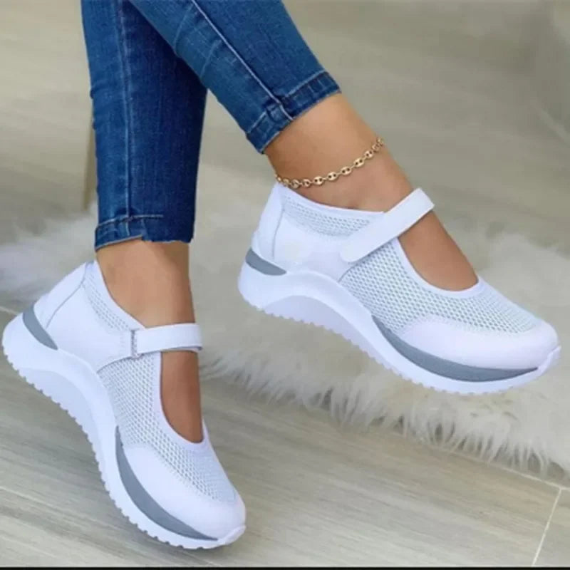 Damskie ortopedyczne buty sportowe z paskiem 1