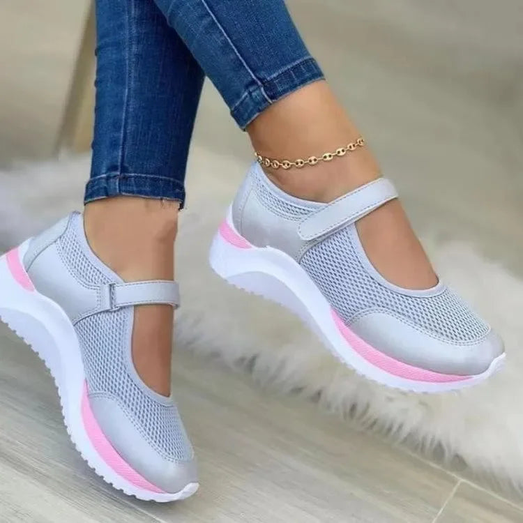 Damskie ortopedyczne buty sportowe z paskiem 2