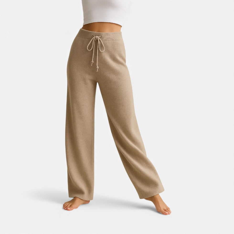 Diana Spodnie Damskie | Kaszmirowe, Szerokie Nogawki 6