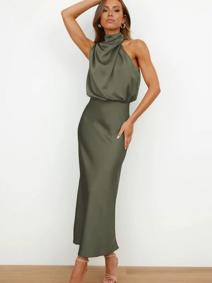 Doris | Elegancka wieczorowa sukienka damska z dekoltem halter 8