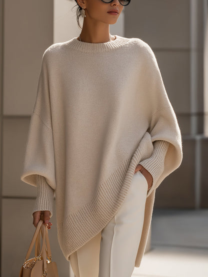 Elegancki, oversize'owy ponczo dla kobiet 0