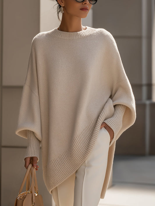 Elegancki, oversize'owy ponczo dla kobiet 0
