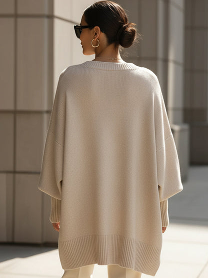 Elegancki, oversize'owy ponczo dla kobiet 3