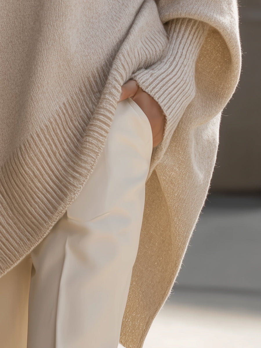 Elegancki, oversize'owy ponczo dla kobiet 4