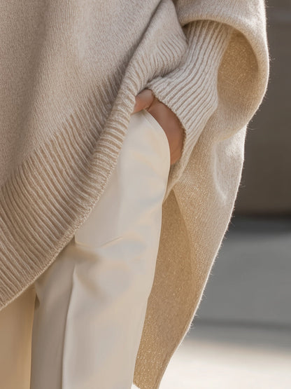 Elegancki, oversize'owy ponczo dla kobiet 4