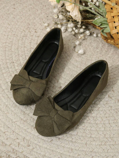 Eleganckie Baleriny Damskie z Kokardą | Wygodne Płaskie Buty Casual 1