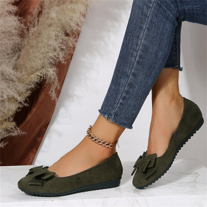 Eleganckie Baleriny Damskie z Kokardą | Wygodne Płaskie Buty Casual 3