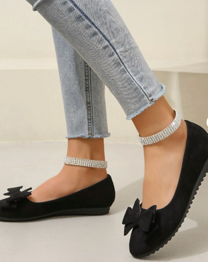 Eleganckie Baleriny Damskie z Kokardą | Wygodne Płaskie Buty Casual 5
