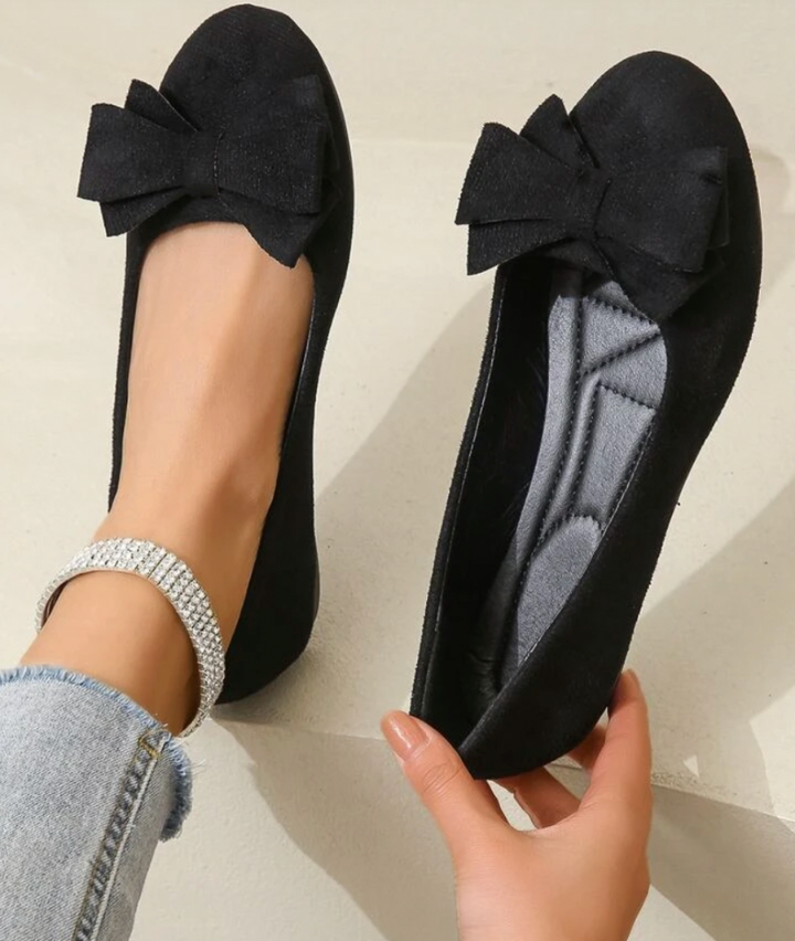 Eleganckie Baleriny Damskie z Kokardą | Wygodne Płaskie Buty Casual 6