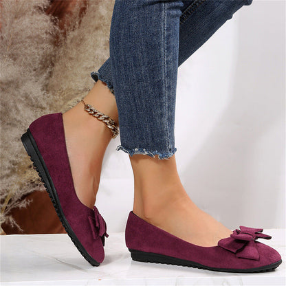 Eleganckie Baleriny Damskie z Kokardą | Wygodne Płaskie Buty Casual 7