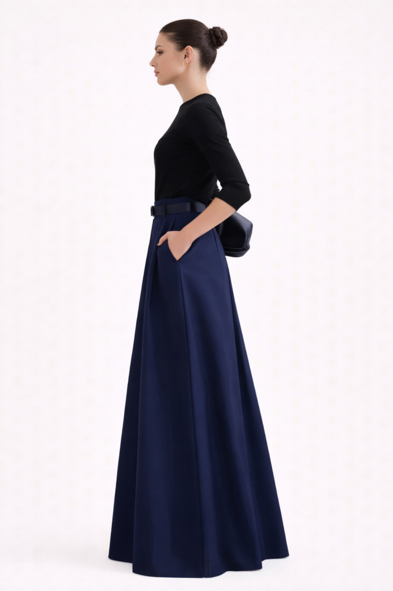 Eleganckie spodnie z długą spódnicą – damskie z wysokim stanem, na formalne i nieformalne okazje 4