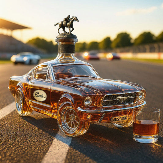 Karafka do whisky w kształcie samochodu Mustang do domowego baru 0