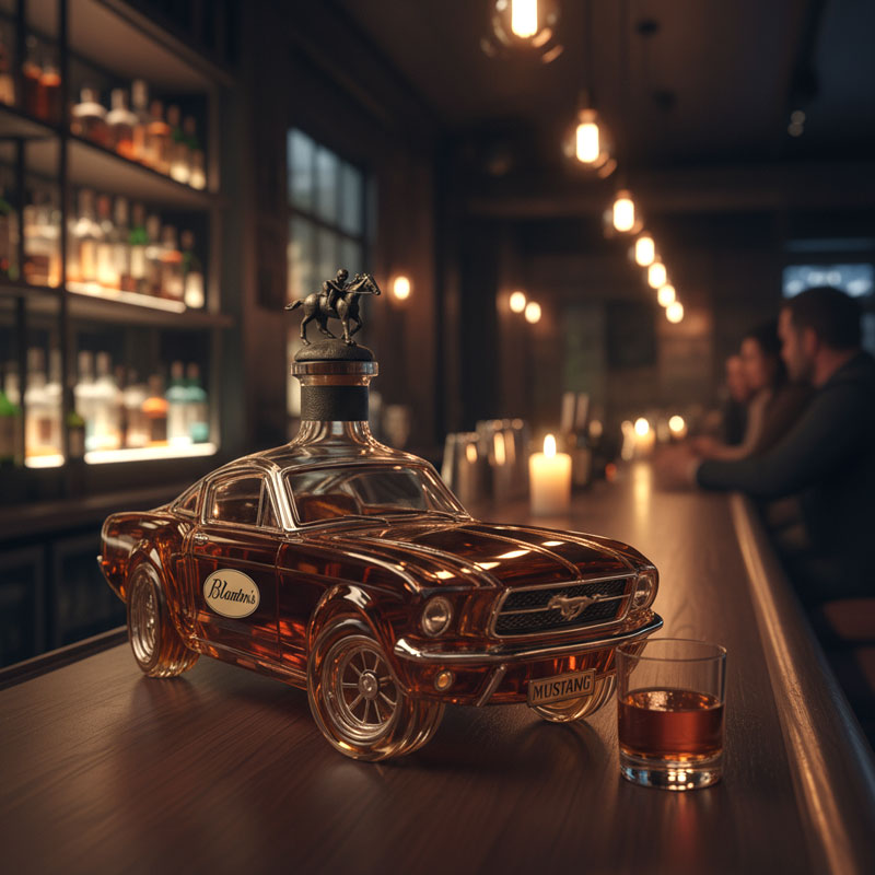 Karafka do whisky w kształcie samochodu Mustang do domowego baru 1