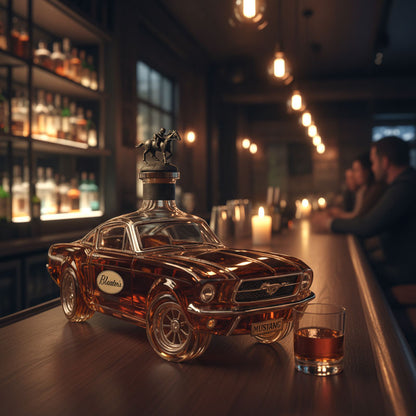 Karafka do whisky w kształcie samochodu Mustang do domowego baru 1