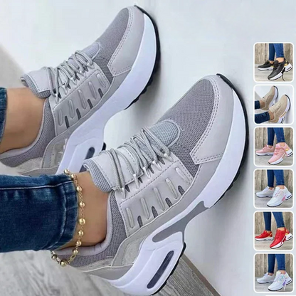 Lekkie Damskie Buty Sportowe | Wygodne Trampki na Platformie 0