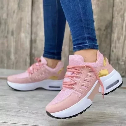 Lekkie Damskie Buty Sportowe | Wygodne Trampki na Platformie 5