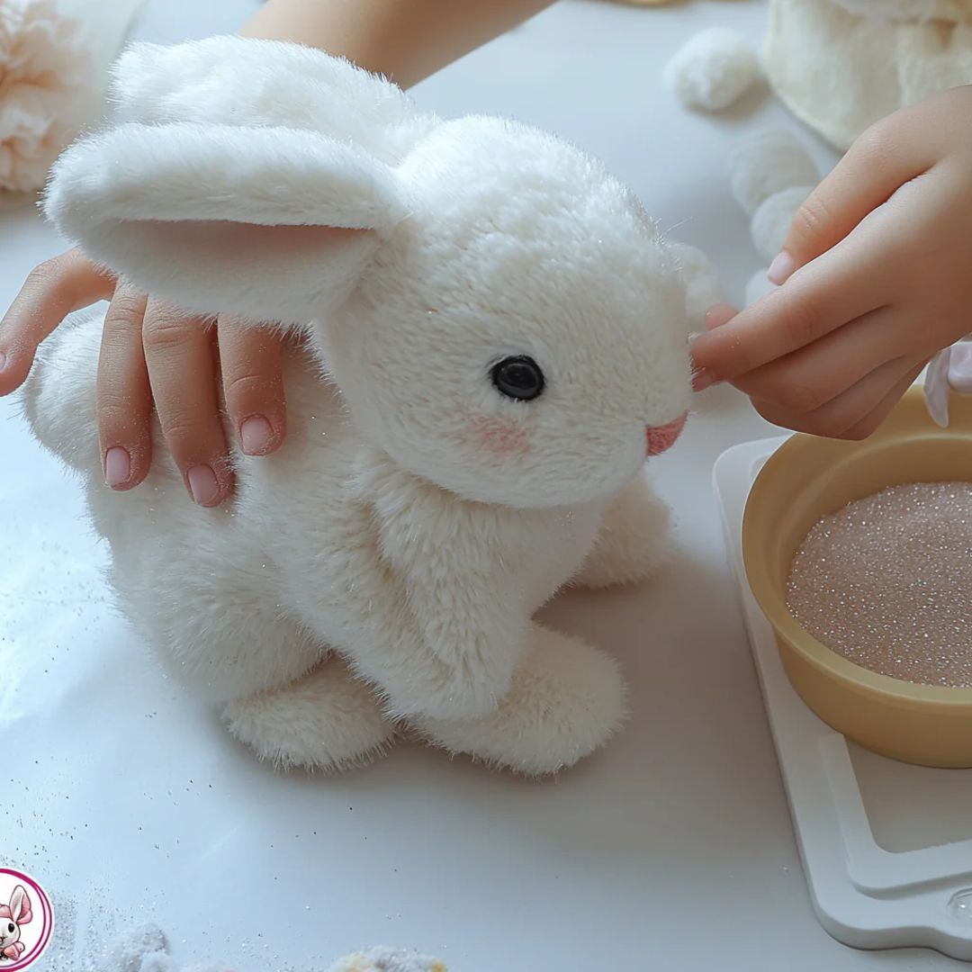 Lumi Pluszowy Królik | Ruchome Uszy, Miękkie Futro, Przyjazny dla Dzieci 2