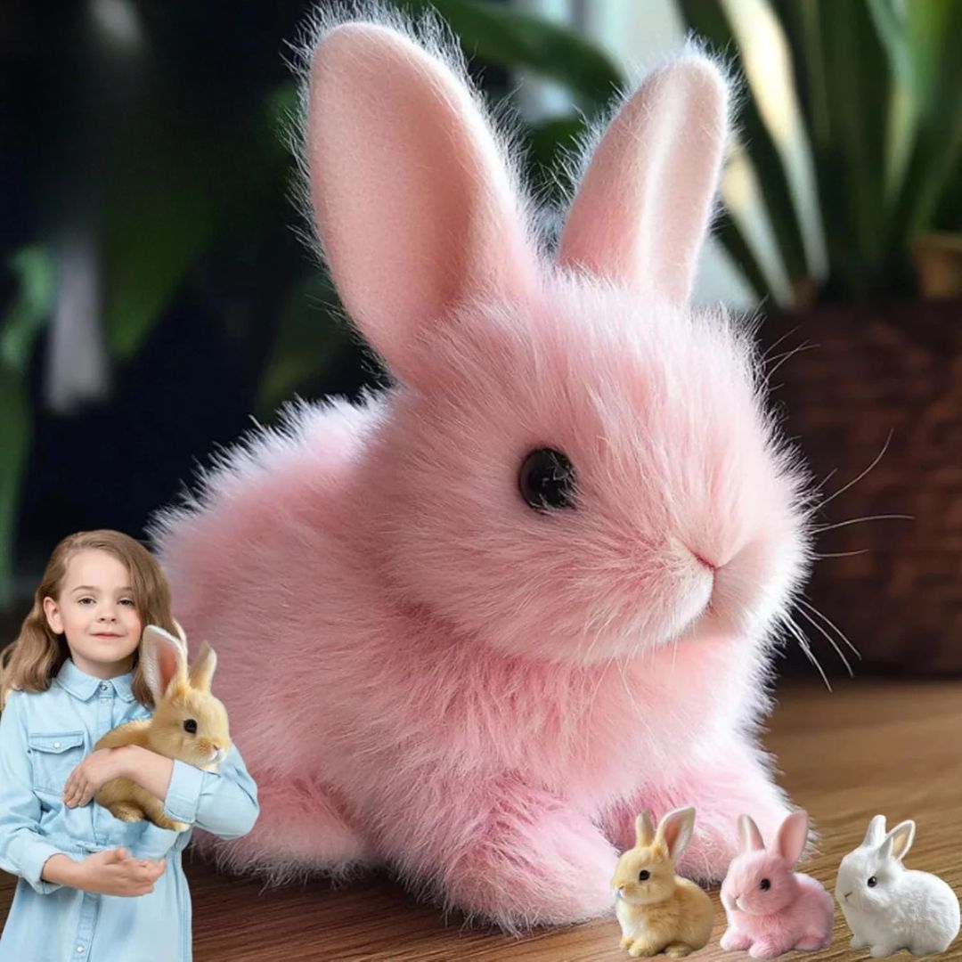 Lumi Pluszowy Królik | Ruchome Uszy, Miękkie Futro, Przyjazny dla Dzieci 4