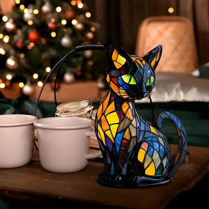 Lumo Kot Lampka Stołowa | Szklana, Artystyczna Dekoracja Wnętrz 3