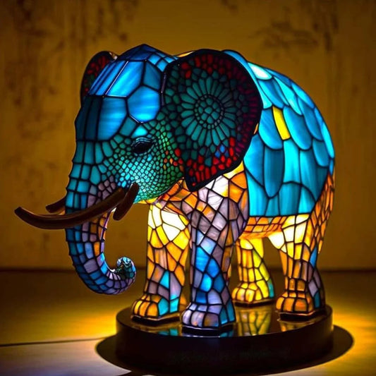 Lumo Lampka Stołowa | Witrażowy Design, Ciepłe Światło, USB 0