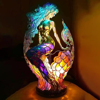 Lumo Lampka Stołowa | Witrażowy Design, Ciepłe Światło, USB 11