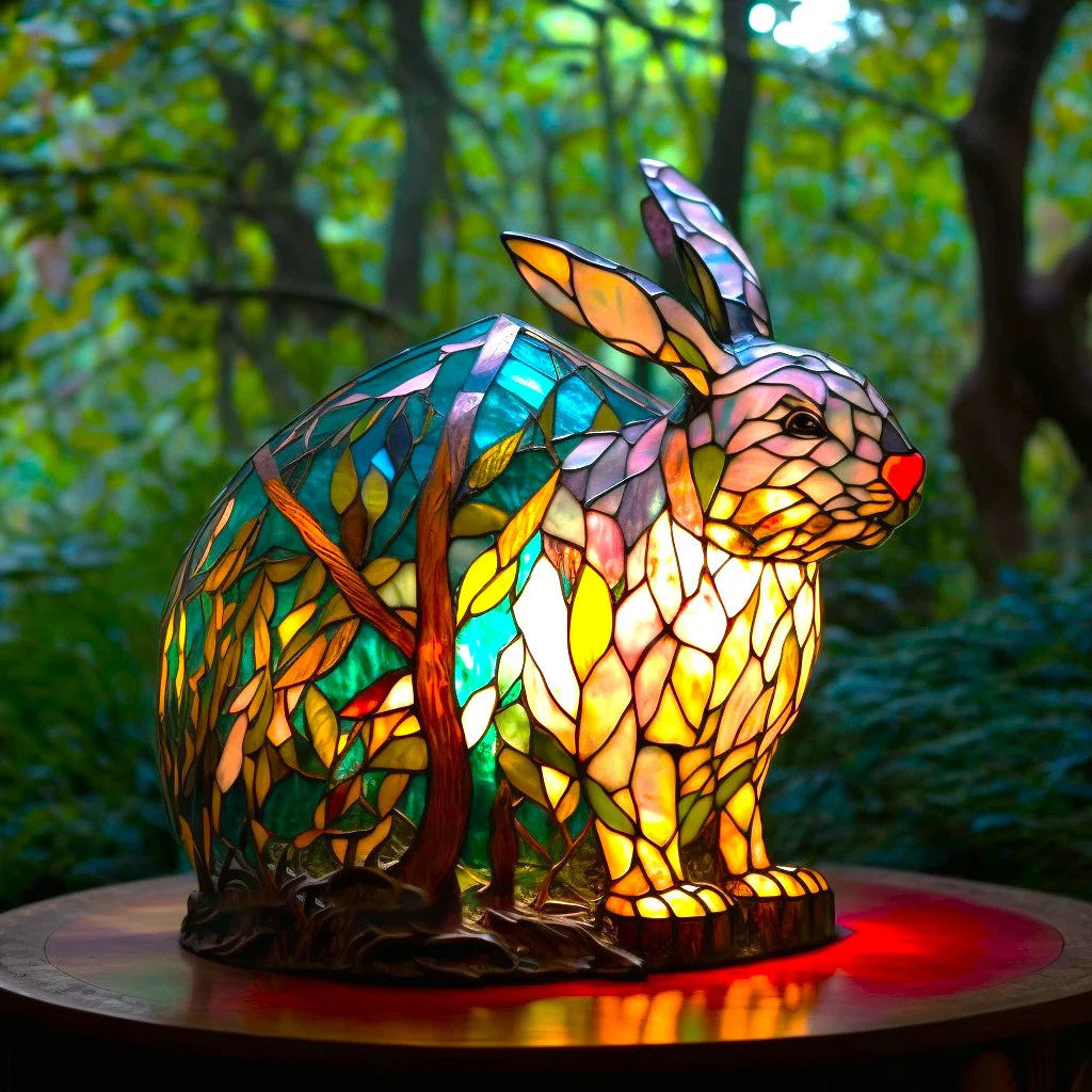 Lumo Lampka Stołowa | Witrażowy Design, Ciepłe Światło, USB 12
