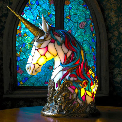 Lumo Lampka Stołowa | Witrażowy Design, Ciepłe Światło, USB 13